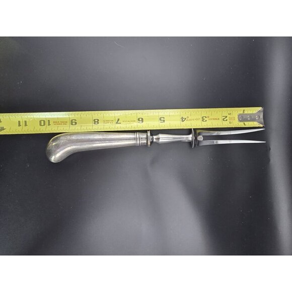 Vintage John Wanamaker for Sheffield England 10" Carving Fork Pistol Handle - Picture 5 of 5